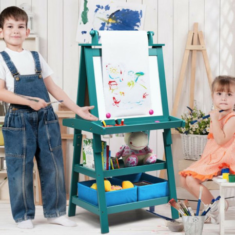 Children's Double-Sided Art Easel with Paper Roll