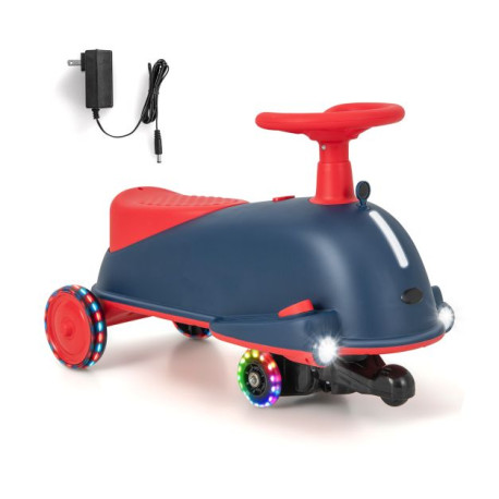 2 in 1 Kids Ride On Electric Wiggle Car with Music and Pedal