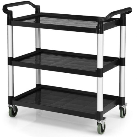 3-Tier Multifunctional Utility Cart with Flexible Wheels