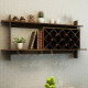 Wall-mounted Wine Rack with Wine Glass Holder