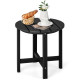 Patio Round HDPE Side Table for Yard Porch Garden