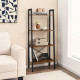 4-Tier Bookshelf with Metal Frame