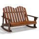 2 Person Outdoor Rocking Adirondack Chair Bench for Kids