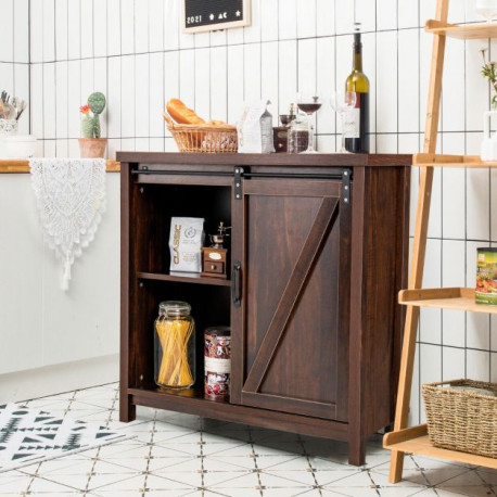 Rustic Sideboard Organizer Freestanding Buffet Storage Cabinet