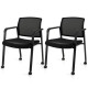 Waiting Room Chairs Set of 2 with Armrests and Wheels