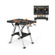 2 in 1 Portable Folding Work Bench Sawhorse Worktable with Adjustable Height