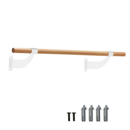 120CM Wall-Mounted Beech Wood Ballet Barre