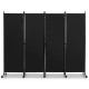 4-Panel Folding Room Divider with Wheels for Living Room Bedroom