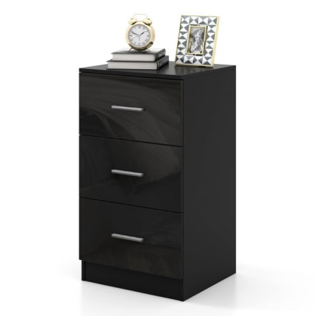 3-Drawer Wooden Dresser Cabinet with Anti-Toppling Device