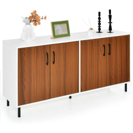 2/4 Door Kitchen Buffet Sideboard with Open Compartments