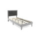 Single/Double Platform Bed with High Headboard &amp;12 Wooden Slats