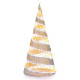 5FT Pre-lit Christmas Cone Tree with Warm White and White LED Lights