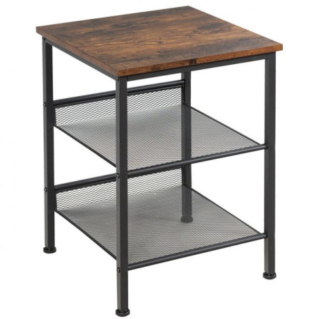 3 Tier Industrial Styled Side Table Bedside Table