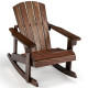 Patio Adirondack Rocking Chair with High Backrest