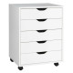 5 Drawer Chest with Wheels for Home and Office