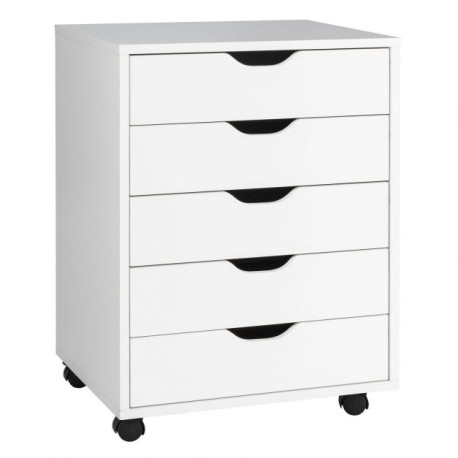 5 Drawer Chest with Wheels for Home and Office