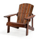 Wooden Kids Adirondack Chair with High Backrest and Armrest