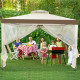 3m x 3m Gazebo Tent with Steel Frame and Double Tiered Canopy