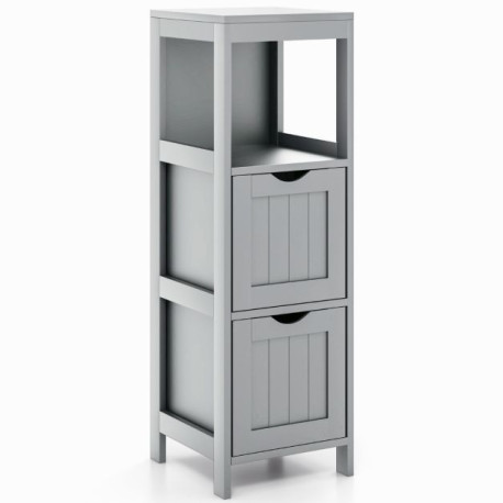 Bathroom Storage Cabinet with 2 Removable Drawers and Open Shelf