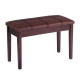 Wooden Duet Piano Bench with Padded Cushion and Music Storage