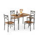 5-Piece Dining Table Set with Metal Frame