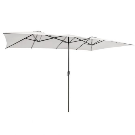 4.3 m Double-Sided Patio Umbrella with Crank Handle