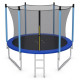 8/10/12FT Outdoor Trampoline with Enclosure Net and Ladder