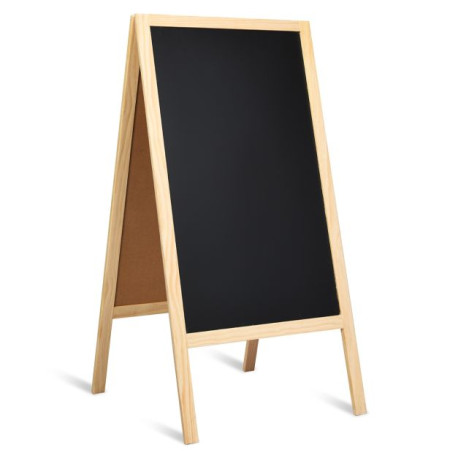 Double Sided Magnetic Blackboard Easel with Eraser and Chalks