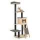 4-Tier Tall Cat Tower with Scratching Sisal Posts