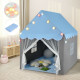 Large Kids Play House with Washable Mat and Star Lights