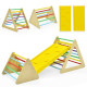 3 in 1 Climbing Toy Set with 2 Triangle Ladders and Double-Sided Ramp