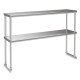 Double Tier Stainless Steel Overshelf with Adjustable Lower Shelf for Restaurant