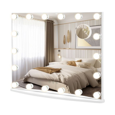 Makeup Mirror with 18 Dimmable LED Lights and Magnifying Mirror