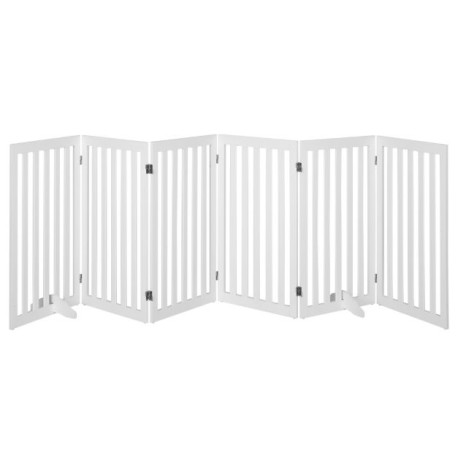 4-Panel 89 cm Pet Barrier with 6 Flexible Hinges