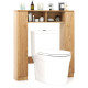 Over The Toilet Storage Cabinet with 2 Open Compartments 4 Adjustable Shelves