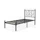 Single/Double Metal Platform Bed Frame with Headboard Black