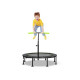 110 CM Mini Trampoline Bounce with Height Adjustable Handrail