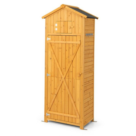 180.5CM Tall Outdoor Storage Cabinet with Lockable Doors and Foldable Table