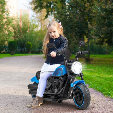 6V Kids Ride On Motorcycle with Training Wheels and Headlight for Toddlers