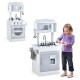 Double-Sided Kid&#039;s Play Kitchen Set with Stove and Sink