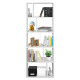 Wood Bookshelf with 10 Compartments Home Study Living Room