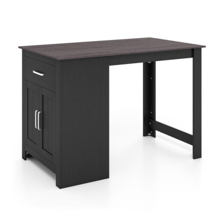 Counter Height Table with Storage Rectangular Pub Dining Table