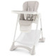 Baby High Chair with Detachable PU Cushion and Lockable Wheels