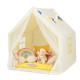 Kids and Toddlers Playhouse with Washable Cotton Mat and Star Lights and Windows