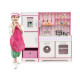 Kids Kitchen Playset with Adjustable LED Lights and Refrigerator