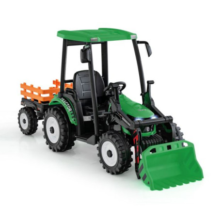 12V Battery Powered Kids Ride on Tractor with Trailer