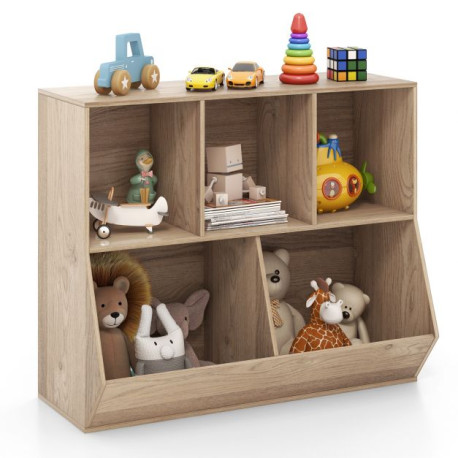 5-Cube Kids Toy Storage Organizer with Anti-Tipping Kits