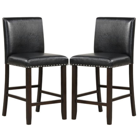 Upholstered Bar Stool Set of 2 for Dining Room Kitchen Restaurant