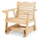 Wood Rocking Chair with High Back and Widened Armrests