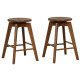 360° Swivel Counter Height Bar Chairs with Rubber Wood Frame